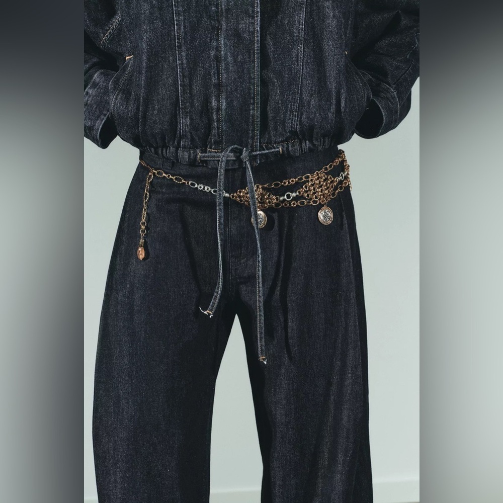 ZARA RHOMBUS MEDALLION METAL BELT